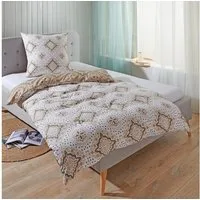 TRAUMSCHLAF Bettwäsche München beige, Mikrofaser, 2 teilig
