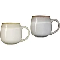 Ritzenhoff & Breker Becher Hygge, 2-tlg., Steingut, 2-teilig, Reaktivglasur, jedes Stück ein Unikat, 475 ml