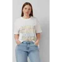 QS Kurzarmshirt T-Shirt Boyfriendshirt mit Wordingprint