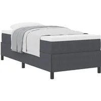 vidaXL Bett Boxspringbett Dunkelgrau 80 x 200 cm Cordstoff (1-tlg)