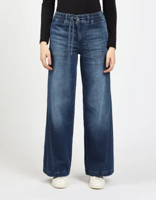 GANG Damen Jeans 94PAIGE WIDE - wide fit Jeans cosy dark blue