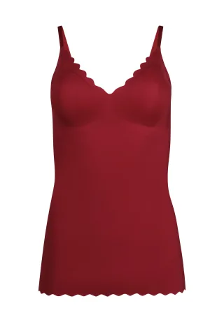 SKINY - SKINY Damen Spaghettishirt herausn. Pads Micro Essentials biking red - Gr. - 38