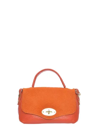 Roberta M Orange Rindsledertasche