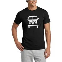 Spreadshirt T-Shirt Volkswagen VW Bulli Frontansicht Outlines Weiß Männer T-Shirt (1-tlg)