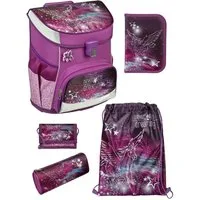 Scooli Schulranzen Campus Fit Pegasus Pferde Schultasche ab der 1. Klasse (Set, 5-tlg., inkl. Federmappe), mit Brustgurt, 980 Gramm leicht, 18L Volumen