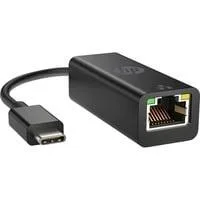 USB Adapter, USB-C Stecker > RJ-45 Buchse schwarz, 10cm, Gigabit LAN 10/100/1.000 Mbit/s