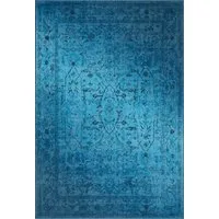TaraCarpet Teppich Kurzflorteppich TaraCarpet Rainbow Oriental moderner Orientteppich, rechteckig, Höhe: 14 mm, Orientalisches Design in blau auch für das Jugendzimmer