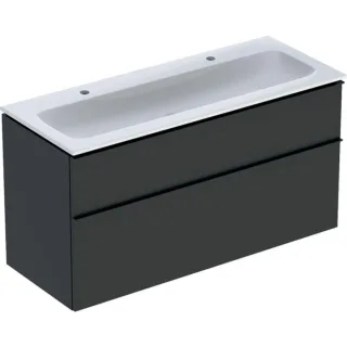 Geberit Icon Waschtisch mit Unterschrank 120 cm 502334JK1 Waschtisch-Set 120x63x48cm, weiß/KeraTect, Korpus/Griff lava matt