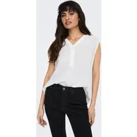 ONLY Blusentop ONLJETTE – Blusentop mit V-Ausschnitt und Knopfleiste regular fit, modisch, Web, Viskose, V-Ausschnitt