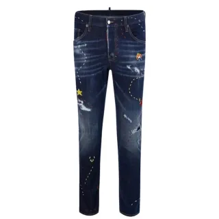 Dsquared2 Skater Jeans Dark Monster Maze Wash Blue Jeans