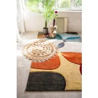 OTTO home Teppich Liva, rechteckig, Höhe: 13 mm, Hoch-Tief-Effekt, bunt