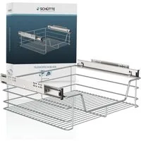 Schütte Auszug Teleskopschublade, Teleskopschublade, 500 x 150 x 450 mm, für Breite 60 cm, Chrom