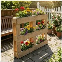 shop'n smile ideoon Blumenkasten Premium Pflanzkasten für Europaletten aus verzinktem Metall (6 St., 1-er, 2-er, 4-er, 6-er, 8-er Set), 3 Ablauflöchern, Blumenkasten für Palettenmöbel