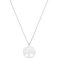 SCHOSCHON Kette mit Anhänger Halskette mit Lebensbaum Baum des Lebens Anhäger 925 Silber ø 16 mm