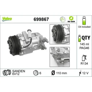 Valeo Klimakompressor Opel Agila 1,3