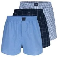Almonu Boxershorts 3er Pack Web (Spar-Set, 3-St) Boxershorts - Baumwolle - mit Eingriff - Atmungsaktiv