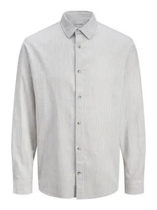 JACK&JONES - JJESUMMER LINEN BLEND SHIRT L/S SN Crockery - Gr. - XL