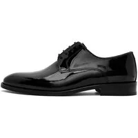 Derimod Lässige Schnürschuhe aus Lackleder Schnürschuh Echtes Leder, Lederfutter, Schnürverschluss, Poliertes Finish