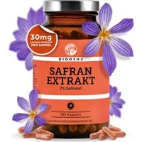 QIDOSHA Safran Kapseln 30 mg Hartkapsel, 1 er 180 St., 35,5 g, Safran-Extrakt aus Crocus sativus mit Safranal & Crocin