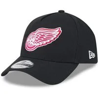 New Era Baseball Cap Detroit Red Wings NHL Injection Schwarz Verstellbare 9Forty A-Frame Ca (1-St)