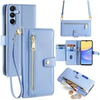 betterfon Handykette für Samsung Galaxy Leder Umhänge Hülle mit Kartenfächer, Hände frei – mit Silikonhülle & Schnur für flexiblen Alltag