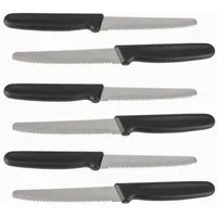KVOTA Universalküchenmesser Universalmesser-Set 12-tlg.–Edelstahl, schwarz, 21 cm–Brotzeit & Küche, leicht
