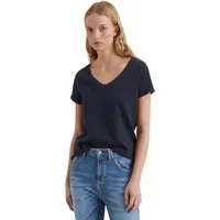 Marc O'Polo DENIM T-Shirt mit abgerundetem V-Neck