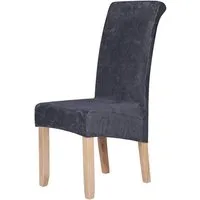 Agger Stuhlhusse Velvet Stretch Esszimmerstuhl Husse Stretch Abnehmbare, Stretch Abnehmbare Waschbar Stuhlbezug mit Gummiband