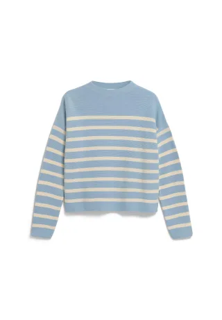 Armedangels - MERINAA STRIPES KNIT SWEATER blue glow-oatmilk - Gr. - XS