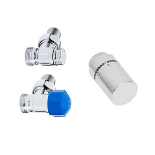 HSK Seitenanschluss Wand, Eckvariante Thermostat Set Eck (70470), 890824 890824