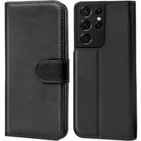 CoolGadget Handyhülle Wallet Klapp Tasche Book Case für Samsung Galaxy S21 Ultra 6,8 Zoll, Hülle Klapphülle Flip Cover Etui Schutzhülle