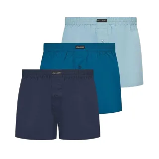 Lyle & Scott - Boxershorts für Herren, Regulär (3er-Pack) (Blau)
