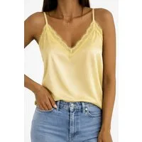 Worldclassca Trägertop Worldclassca Damen Trägertop mit Spitze Sommer Spaghetti Top Locker Trägertop mit Spitze - Sommer Top