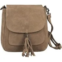 ITALYSHOP24 Schultertasche Made in Italy Damen Leder Tasche CrossOver, als Schultertasche, CrossBody, Umhängetasche tragbar