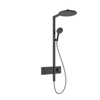 Hansgrohe Showerpipe Raindance Alive S 300 2jet mit Thermostat brushed black chrome , 24595340 24595340