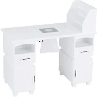 Barberpub Schminktisch Barberpub Schminktisch, Nageltisch mit Absaugung 2456, Mit Staubsauger, 1Regal,2 Schubladen,4 Ablage,4 Schränke