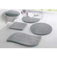 OTTO home Badematte Merida, Badvorleger, Badezimmer Teppich, Höhe 32 mm, rutschhemmend beschichtet, schnell trocknend, strapazierfähig, fußbodenheizungsgeeignet, Kunstfaser, wellenförmig, Badteppich, Uni Farben, rechteckig, rund & als 2-tlg. Set erhä