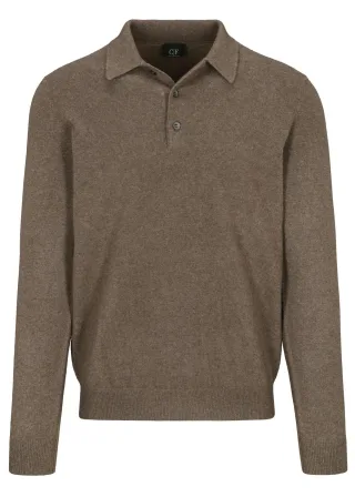 COMMANDER Finest Clothing - Polo-Pullover, uni nougat mel. - Gr. - L