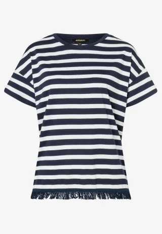 MORE & MORE - Streifenshirt blau - Gr. - 36