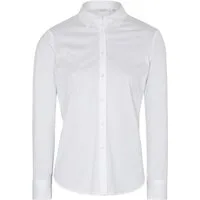 Eterna Blusentop ETERNA FITTED Langarm Bluse weiss jersey 5158-00-DF05