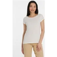 Ragwear T-Shirt FLLORAH GOTS mit süßen Zierknöpfen am Ausschnitt