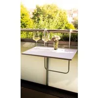 BURI Gartentisch Balkon Klapptisch weiß Balkontisch Gartentisch Hängetisch Campingtisch