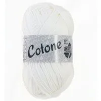 LANA GROSSA Cotone 0022 weiß Häkelwolle, 125 m