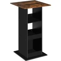 Woltu Bartisch (1-St), mit 3 Regalfächern, aus Holzwerkstoff