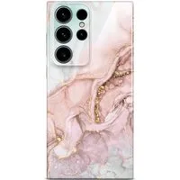 ONEFLOW Handyhülle für Samsung Galaxy S24 Ultra Hülle Marmor Bliss Cover Rosa Grau 6,8 Zoll, Handy Schutz Backcover Handytasche Case Schutzhülle mit Kameraschutz