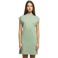 urbandreamz Jerseykleid Damen Kleid überschnittene Schultern Jersey Turn Up Ärmel