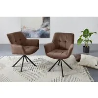 OTTO home Drehstuhl Lika, 2er Set, 360 Grad Drehfunktion, Samtpolsterung