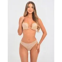 Elegant Love Set: Bügel-BH Dessous-Set für Damen mit Leo-Optik – BH & Slip mit Spitze (Set, 2-tlg., mit Tanga) Lingerie-Set – Unterwäsche & Reizwäsche