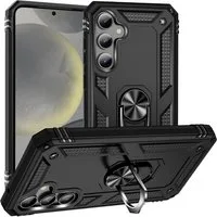 CoolGadget Handyhülle Armor Shield Case für Samsung Galaxy S24 FE 6,7 Zoll, Outdoor Cover mit Magnet Ringhalterung Handy Hülle für Samsung S24 FE