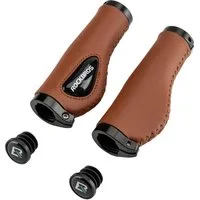 ROCKBROS Fahrradlenkergriff 22,2 mm Rutschfeste MTB Lenkergriffe mit Gel & PU Leder (für Fahrrad, Mountainbike, E-Bike, Rennrad), mit Lock-On Design, Stoßdämpfende Lenker Griffe